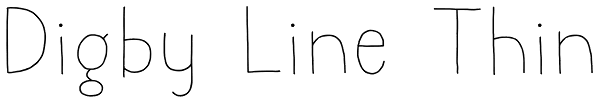 Digby Line Thin Font