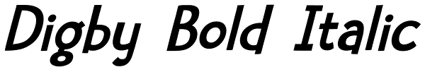 Digby Bold Italic Font