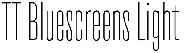 TT Bluescreens Light Font