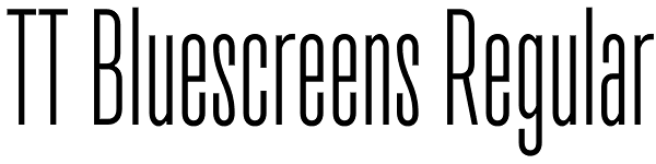 TT Bluescreens Regular Font