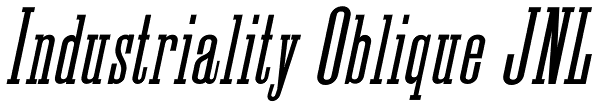 Industriality Oblique JNL Font