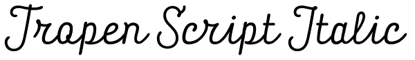 Tropen Script Italic Font