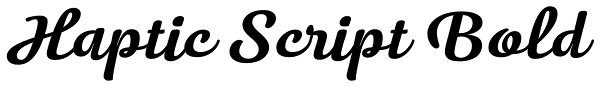 Haptic Script Bold Font