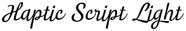 Haptic Script Light Font