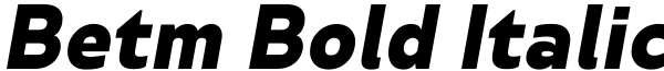 Betm Bold Italic Font