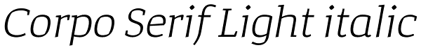 Corpo Serif Light italic Font