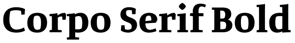 Corpo Serif Bold Font