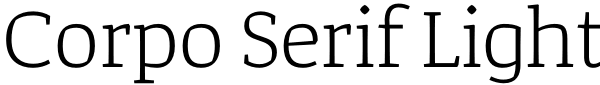 Corpo Serif Light Font