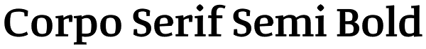 Corpo Serif Semi Bold Font