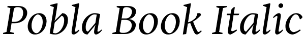 Pobla Book Italic Font