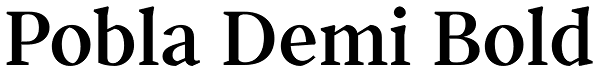 Pobla Demi Bold Font