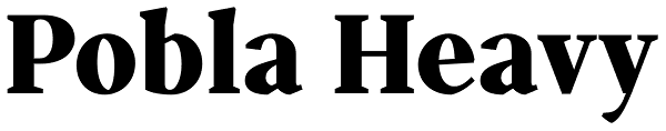 Pobla Heavy Font