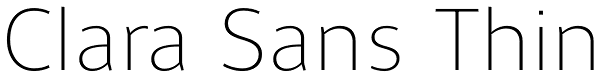 Clara Sans Thin Font