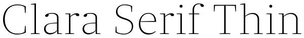 Clara Serif Thin Font