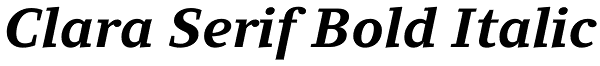 Clara Serif Bold Italic Font