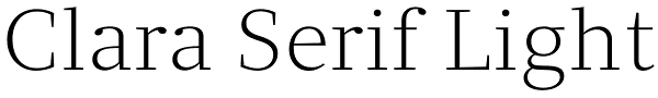 Clara Serif Light Font