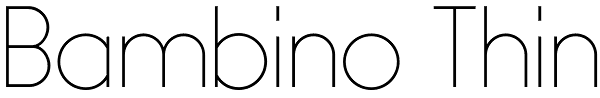 Bambino Thin Font