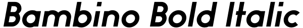 Bambino Bold Italic Font