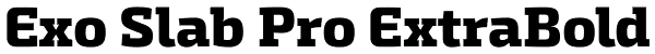 Exo Slab Pro ExtraBold Font