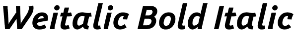 Weitalic Bold Italic Font