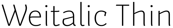 Weitalic Thin Font