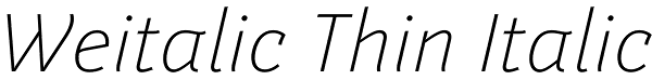 Weitalic Thin Italic Font