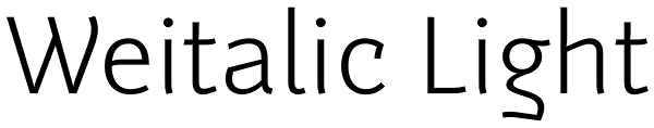 Weitalic Light Font