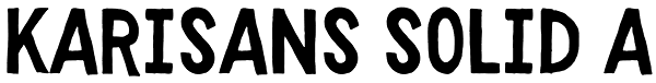 Karisans Solid A Font