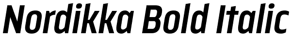 Nordikka Bold Italic Font