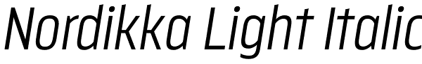 Nordikka Light Italic Font