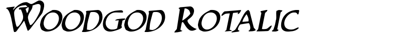 Woodgod Rotalic Font