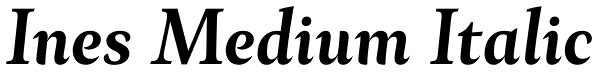 Ines Medium Italic Font