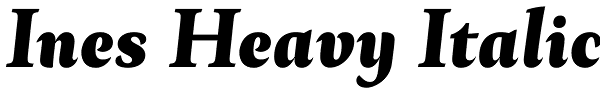 Ines Heavy Italic Font