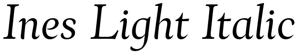 Ines Light Italic Font