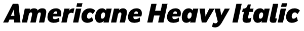 Americane Heavy Italic Font