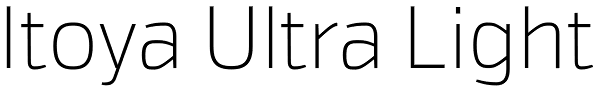 Itoya Ultra Light Font