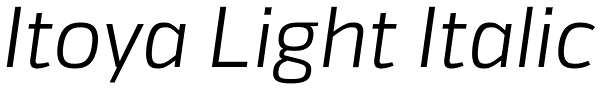 Itoya Light Italic Font