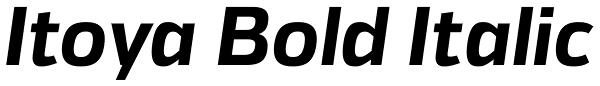 Itoya Bold Italic Font