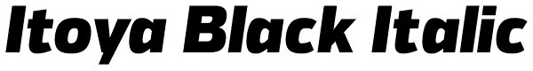 Itoya Black Italic Font