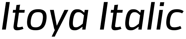 Itoya Italic Font