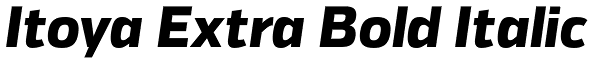 Itoya Extra Bold Italic Font