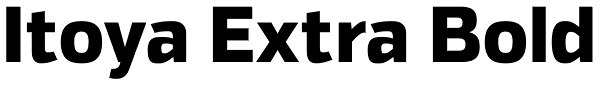 Itoya Extra Bold Font