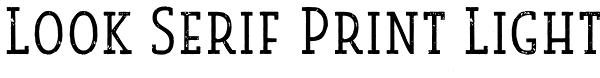 Look Serif Print Light Font