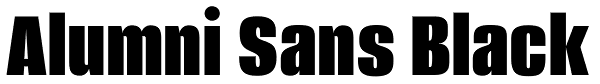 Alumni Sans Black Font