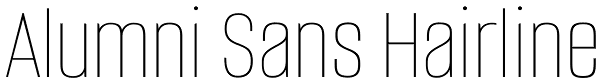 Alumni Sans Hairline Font