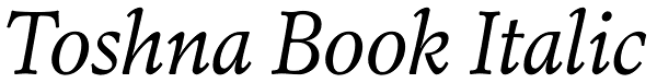 Toshna Book Italic Font