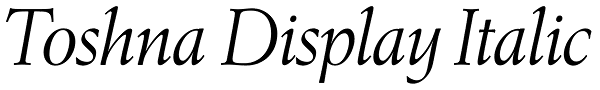 Toshna Display Italic Font