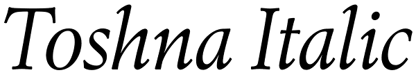 Toshna Italic Font