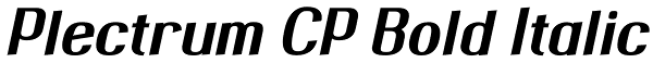 Plectrum CP Bold Italic Font