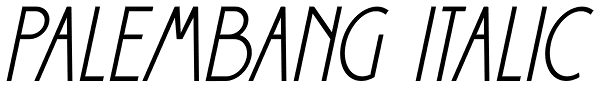 Palembang Italic Font